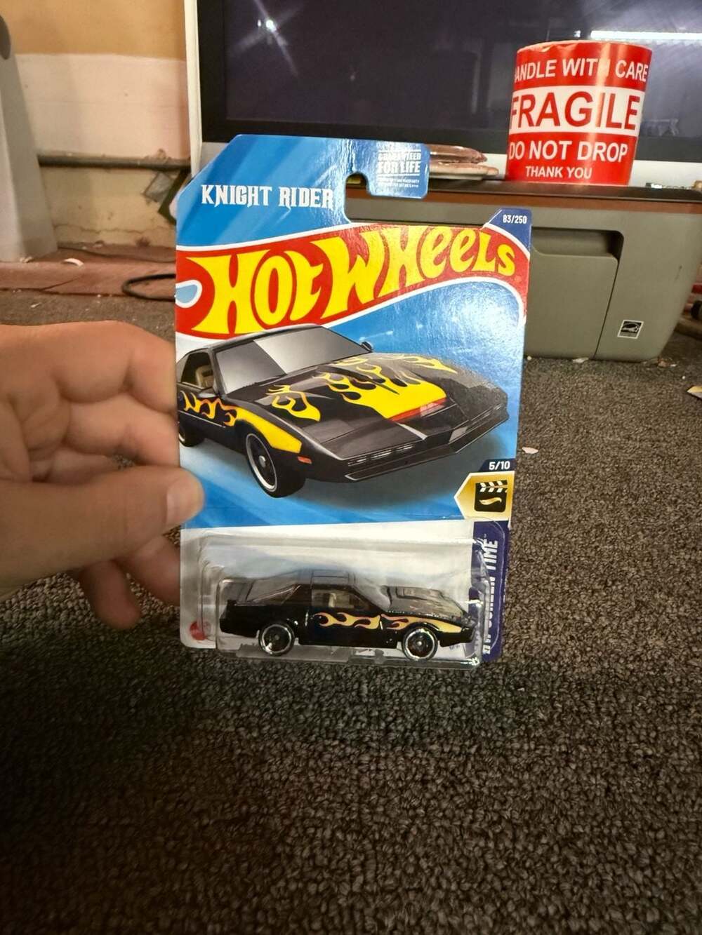 Hot Wheels Knight Rider K.I.T.T. 1:64 Car - Black with Flames - HW Screen Time S